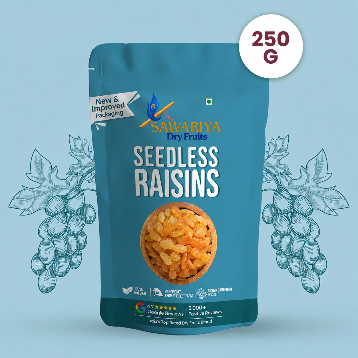 Seedless Raisins (Premium Kishmish)