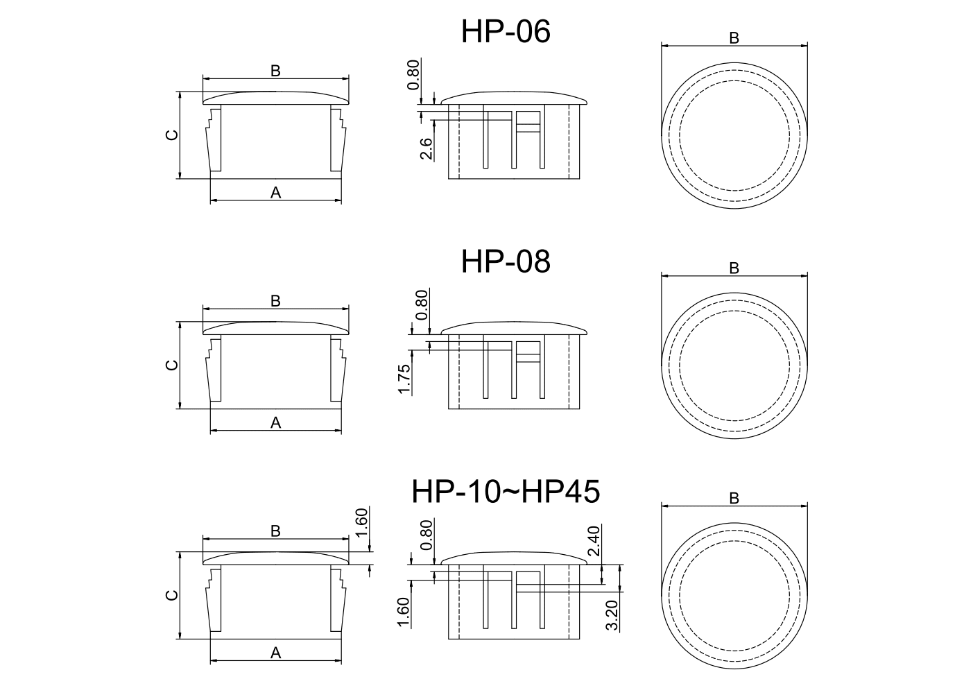 HOLE PLUGS Y.Y. CABLE ACCESSORIES