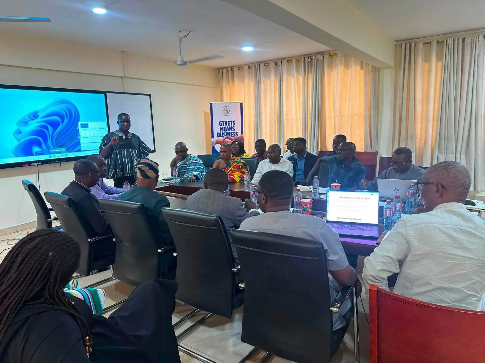 Hon. Kofi Benteh Afful and the Western North Region delegation meeting the Committee on the Establishment of New Public Universities