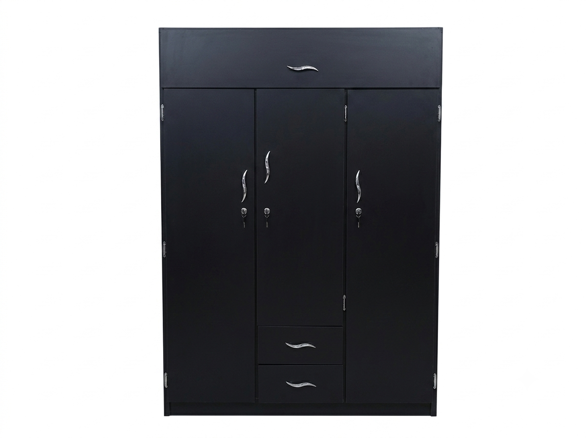 Closet de 3 puertas negro