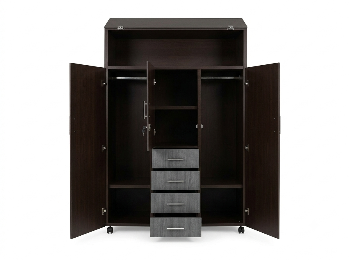 Closet de 3 puertas 4 gabetas