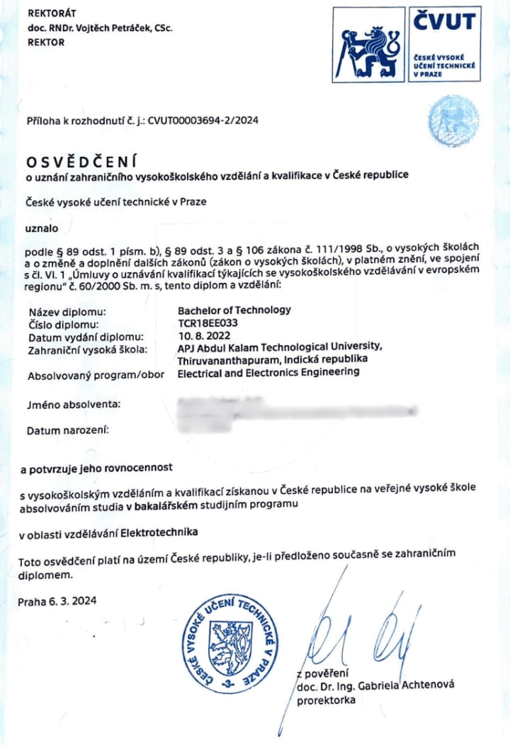 Nostrification decision 01