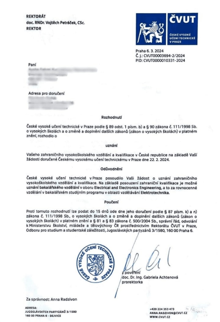 Nostrification decision 02