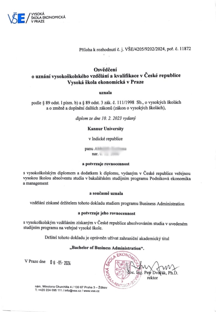 Nostrification decision 05