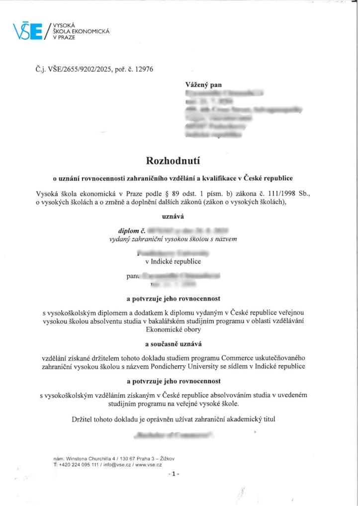 Nostrification decision 06