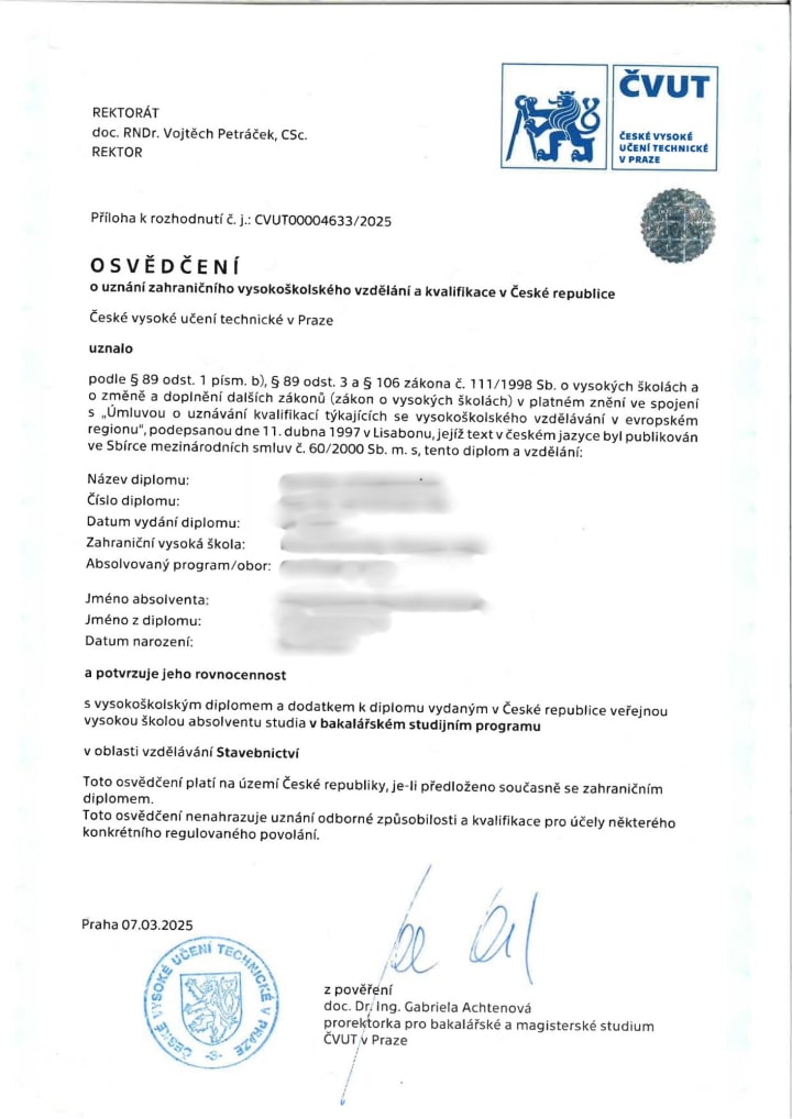 Nostrification decision 07