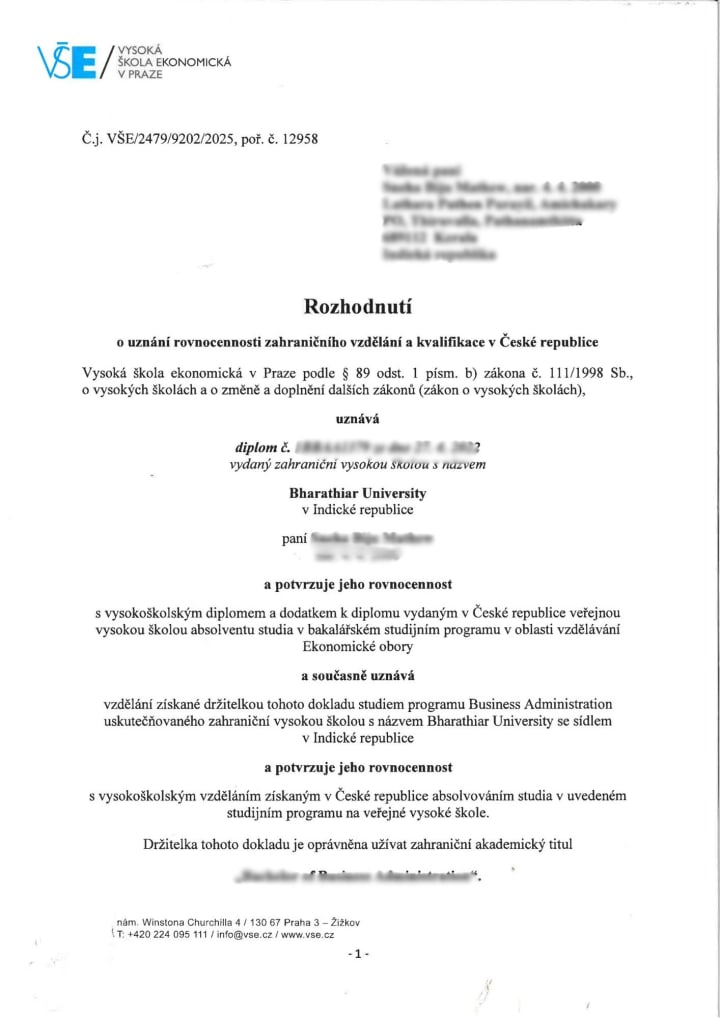 Nostrification decision 10
