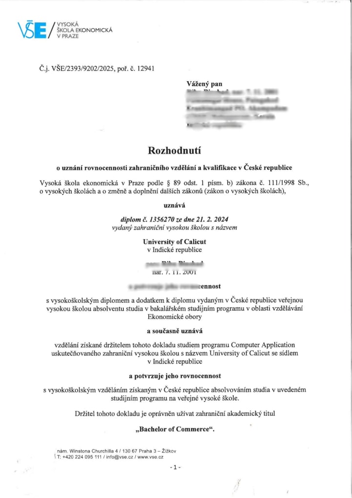 Nostrification decision 22