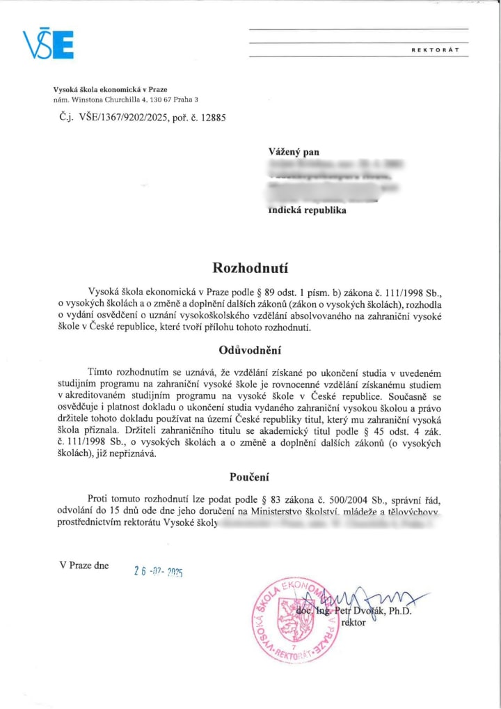 Nostrification decision 25