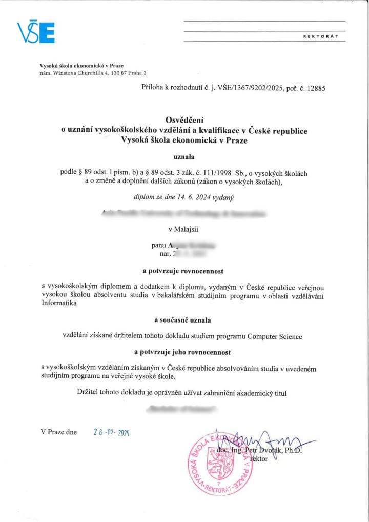 Nostrification decision 26