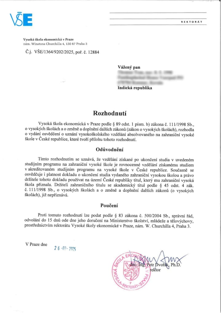 Nostrification decision 27