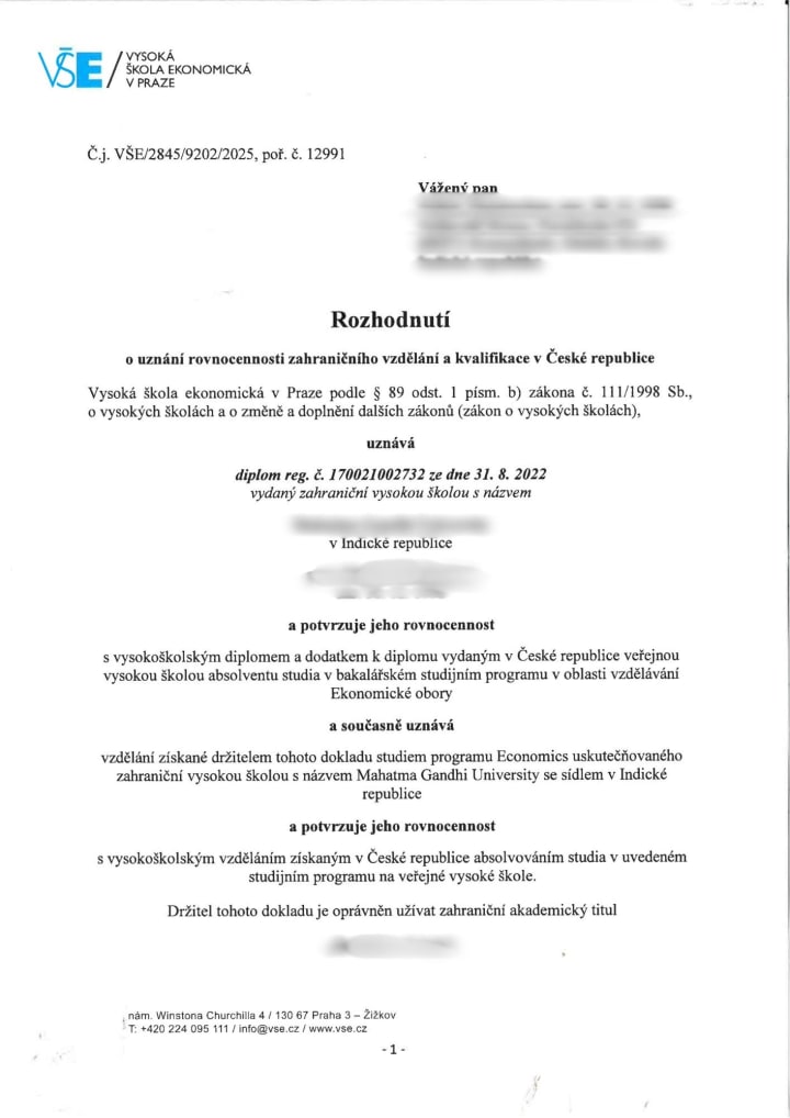 Nostrification decision 32