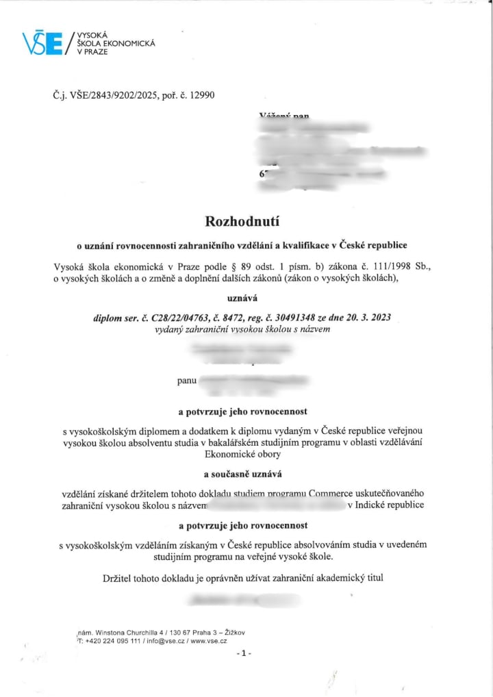 Nostrification decision 33