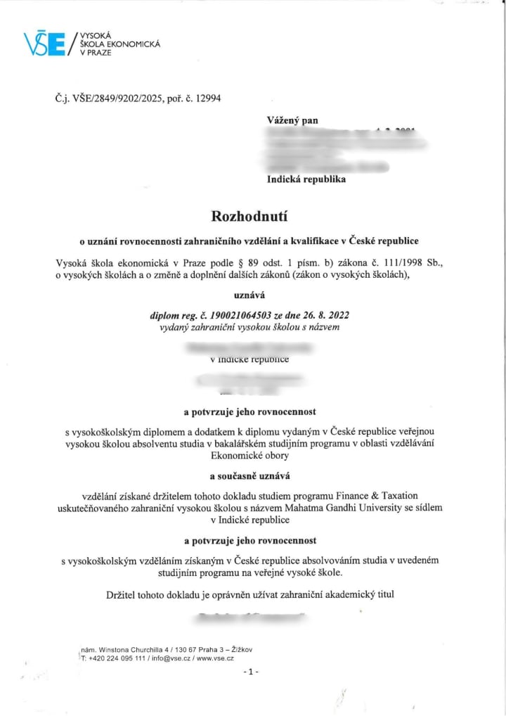 Nostrification decision 34