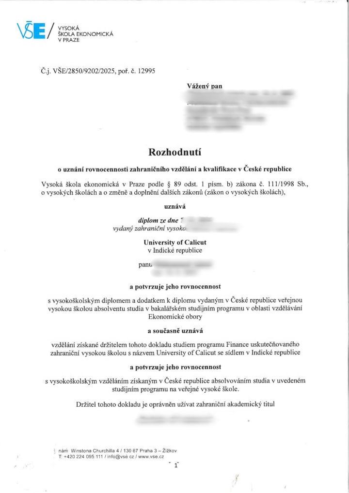 Nostrification decision 35