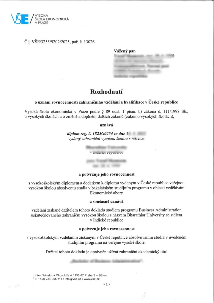 Nostrification decision 40