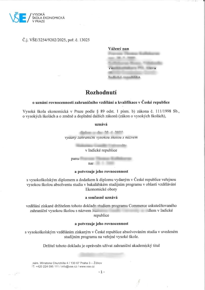 Nostrification decision 41