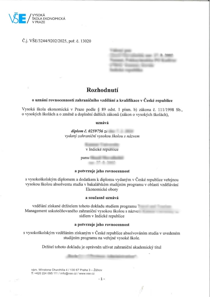 Nostrification decision 44