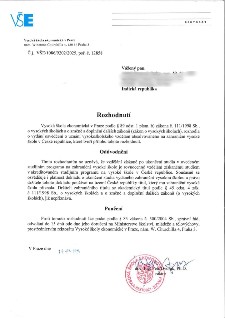 Nostrification decision 46