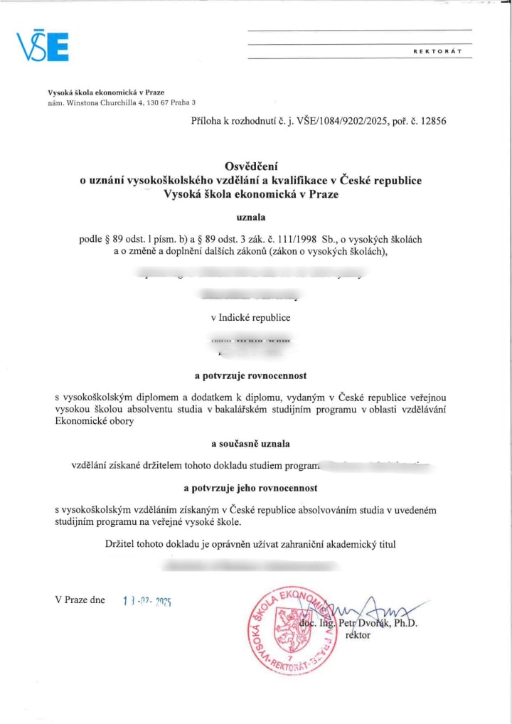 Nostrification decision 50