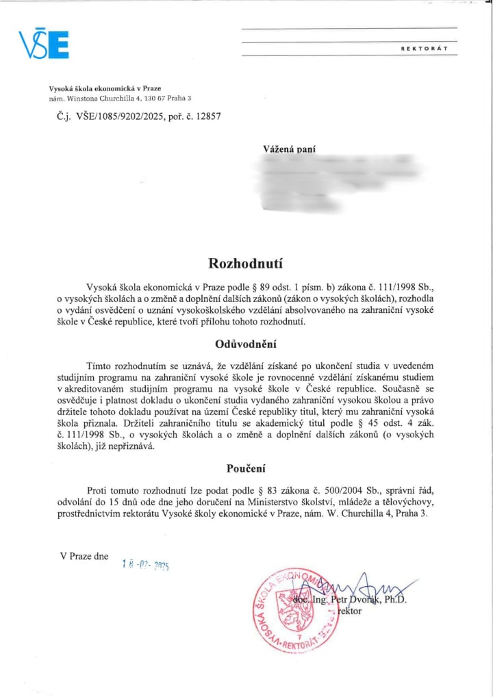 Nostrification decision 51