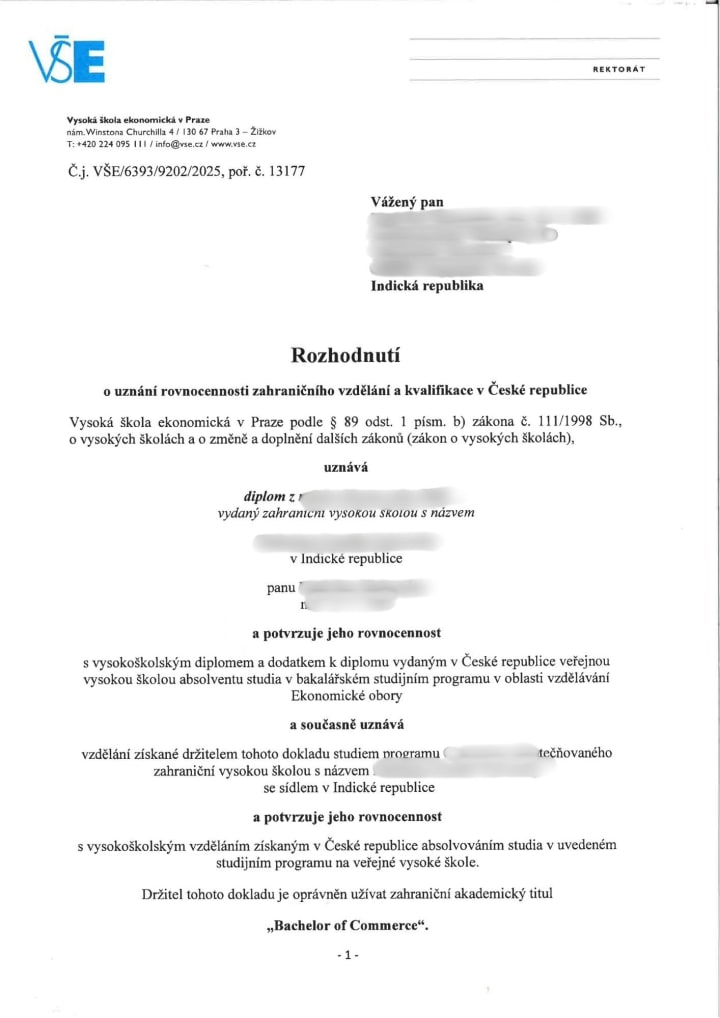 Nostrification decision 54