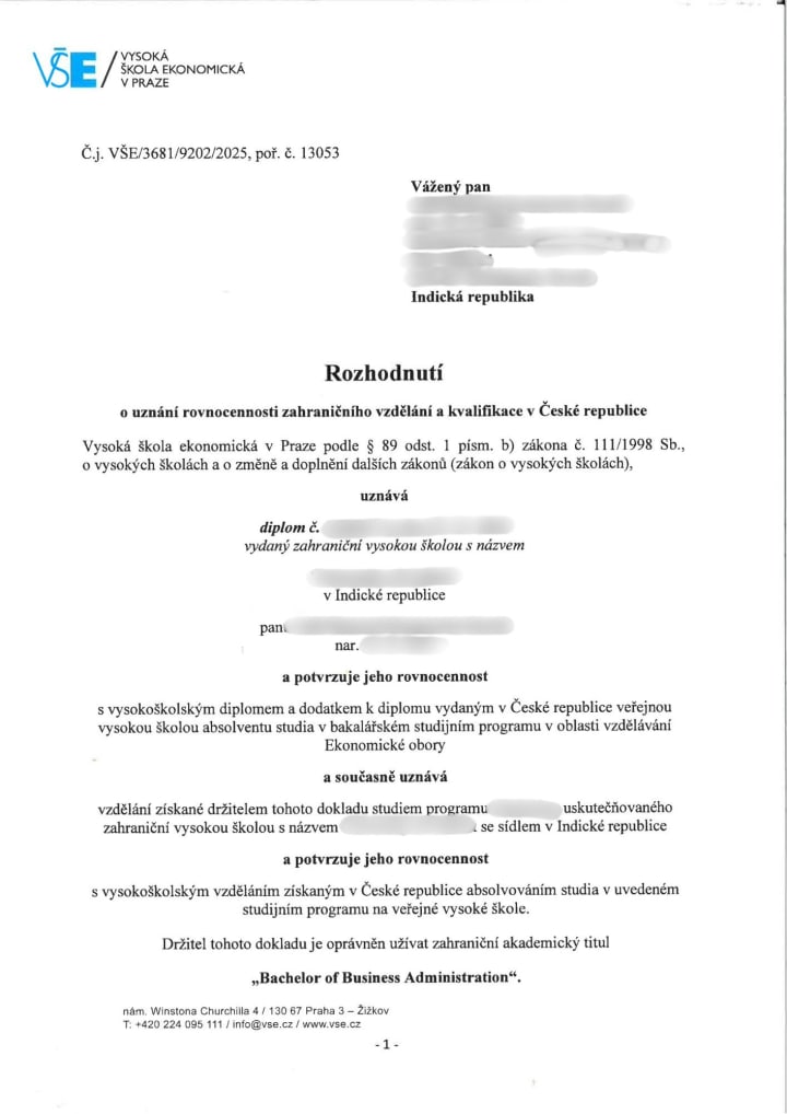 Nostrification decision 56