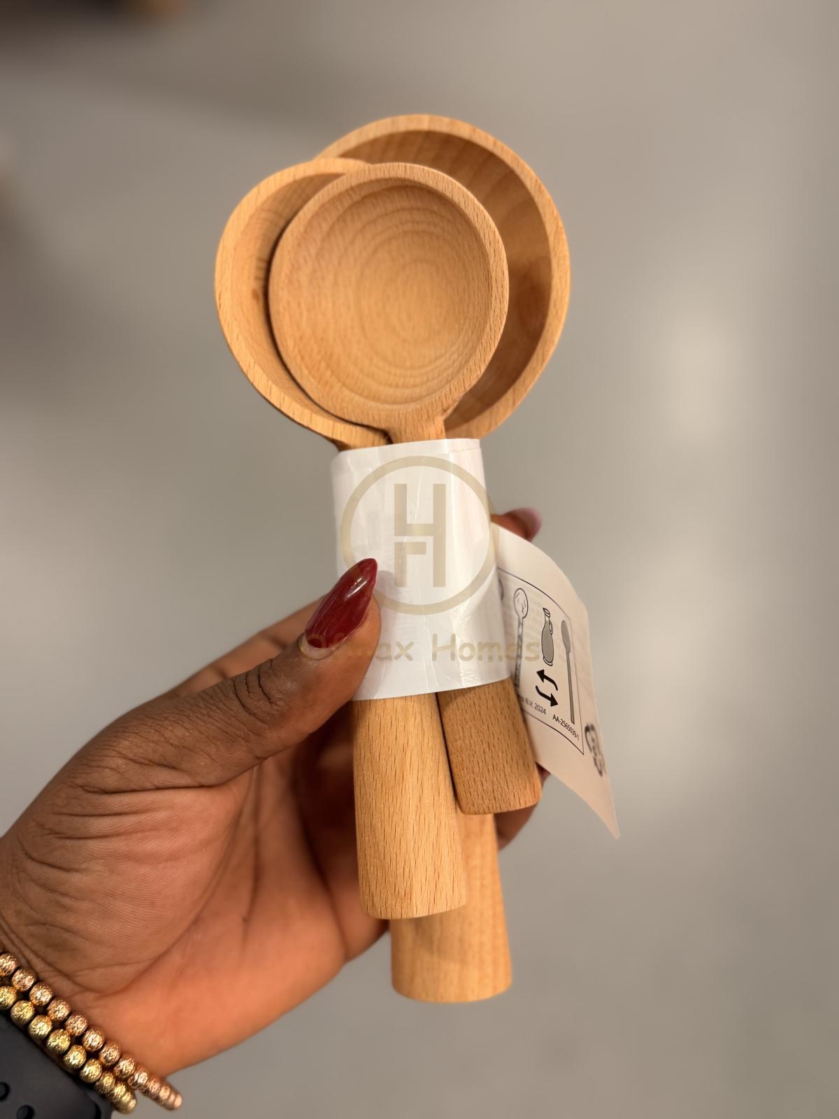 Spoon, set of 3, wood