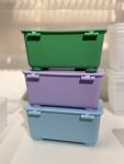 Box with lid, Green purple/blue, 17x10 cm