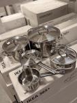 9-piece cookware set, stainless steel