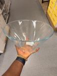 Serving bowl, clear glass, 28 cm