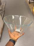 Serving bowl, clear glass, 28 cm