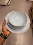 18-piece service, light blue