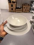 18-piece service, matt light grey