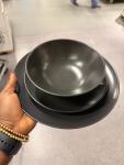18-piece service, matt dark grey