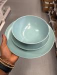18-piece service, matt light turquoise