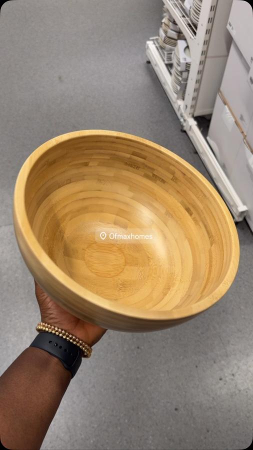 Serving bowl, bamboo, 28 cm 58,500 per piece. Made of bamboo, which is an easy-care and hardwearing natural material. Th