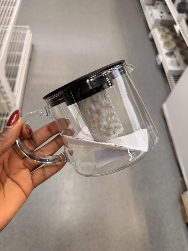 0.6L glass teapot