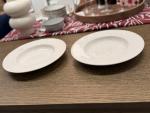 Deep plates, 25 cm, white, 2-piece