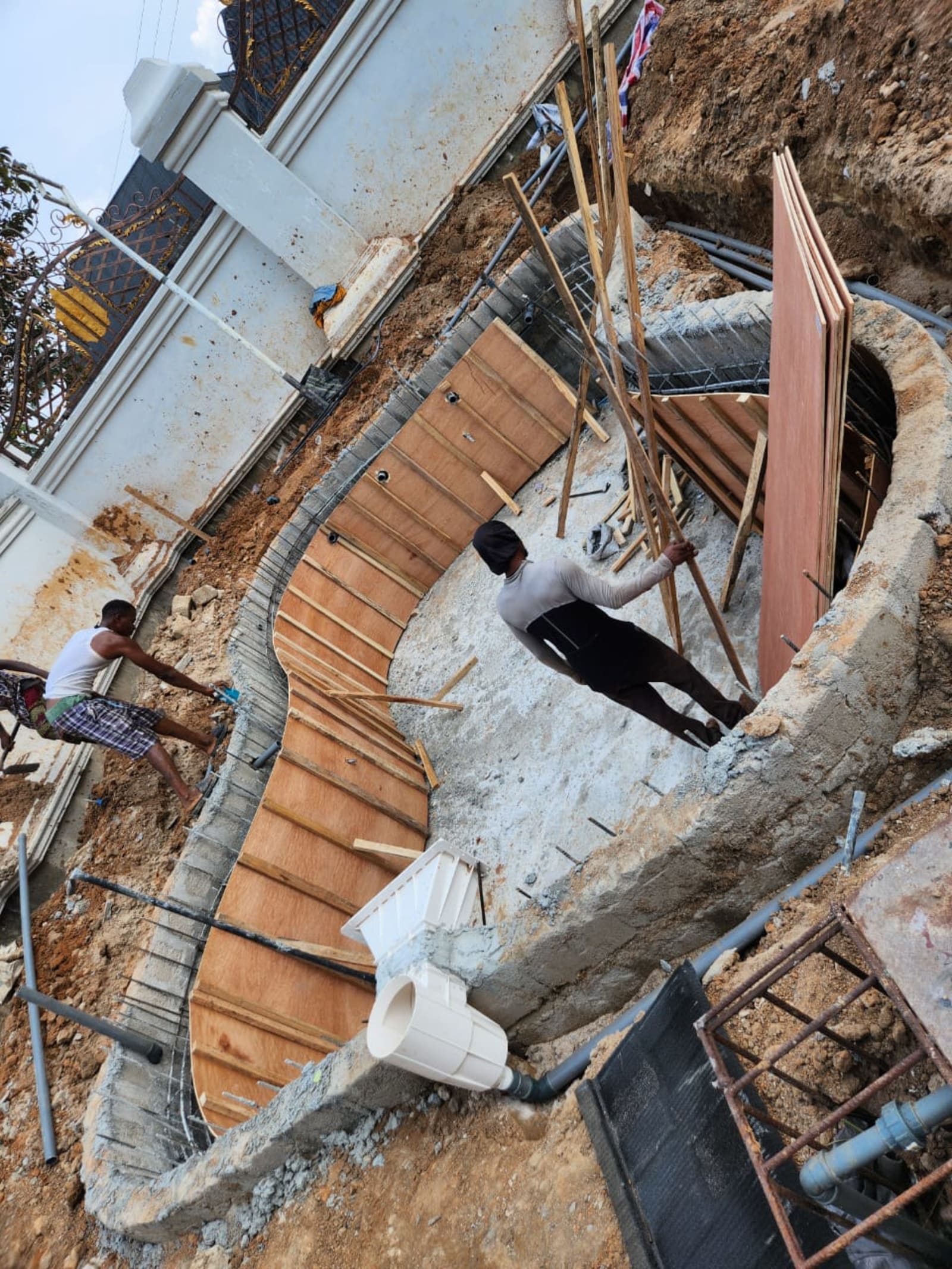 Metrixpool crew working on a pool excavation