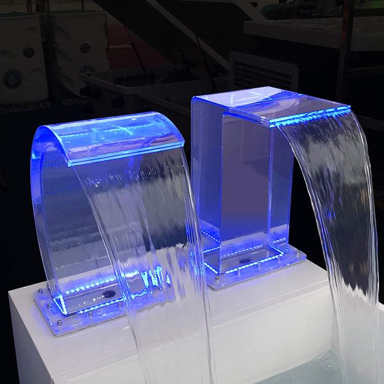 Transparent Waterfall — pool equipment available from Metrixpool Nigeria