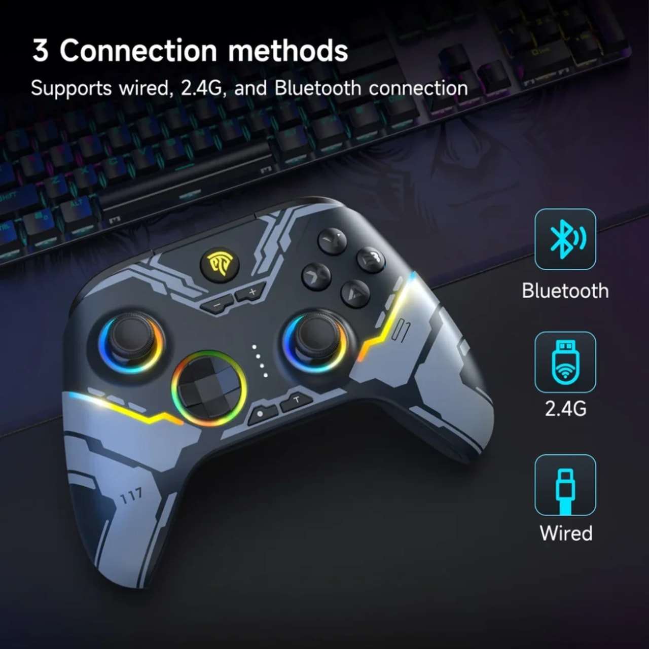 EasySMX® X15 RGB Controller With Hall Trigger and Hall Joystick - Wukong thumbnail 3