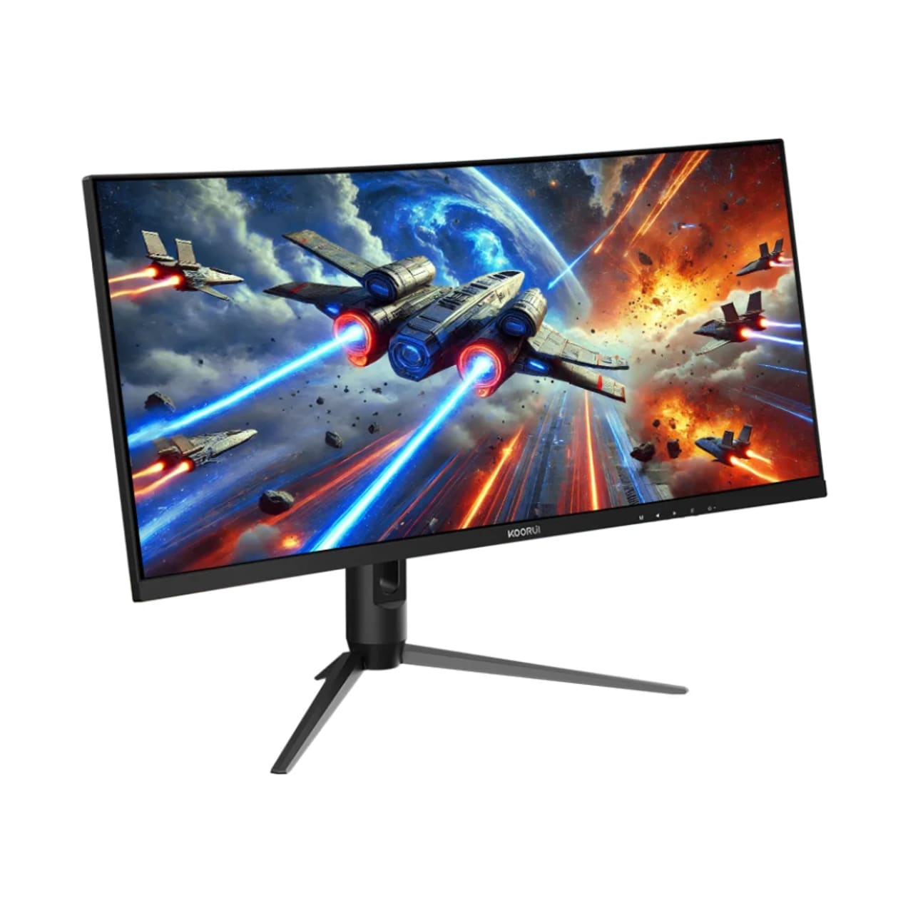 KOORUI G3441XC 34" WQHD Curved 240Hz 1ms MPRT, sRGB 125%, Adobe RGB 102%, VA 1500R Curvature, AMD FreeSync Premium, 95% DCI-P3,  Height Adjustable Stand HDR 400 Gaming Monitor - Monitors