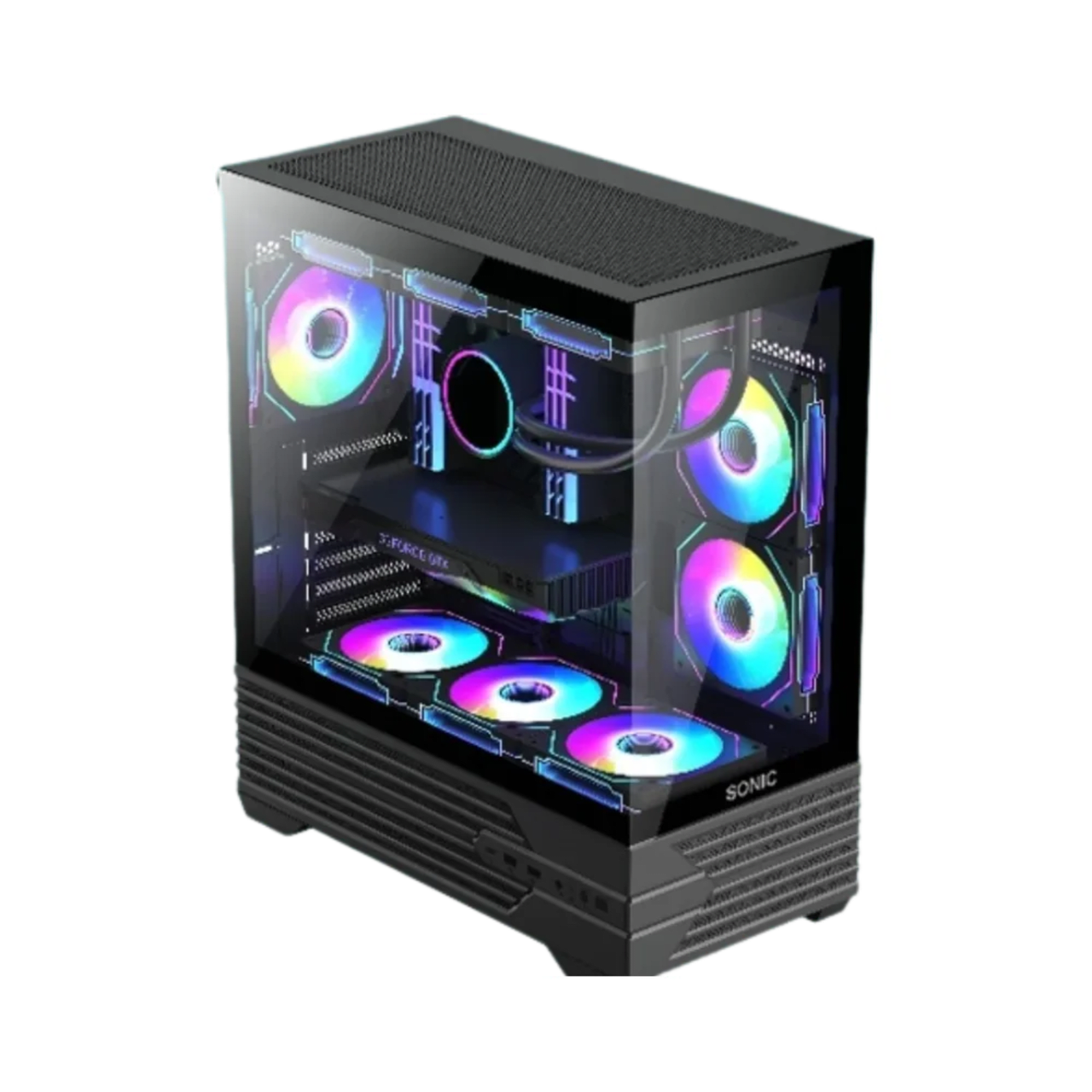 Sonic K10 ATX ARGB Gaming Case - Black 2 Sonic K10 ATX ARGB Gaming Case - Black thumbnail 2
