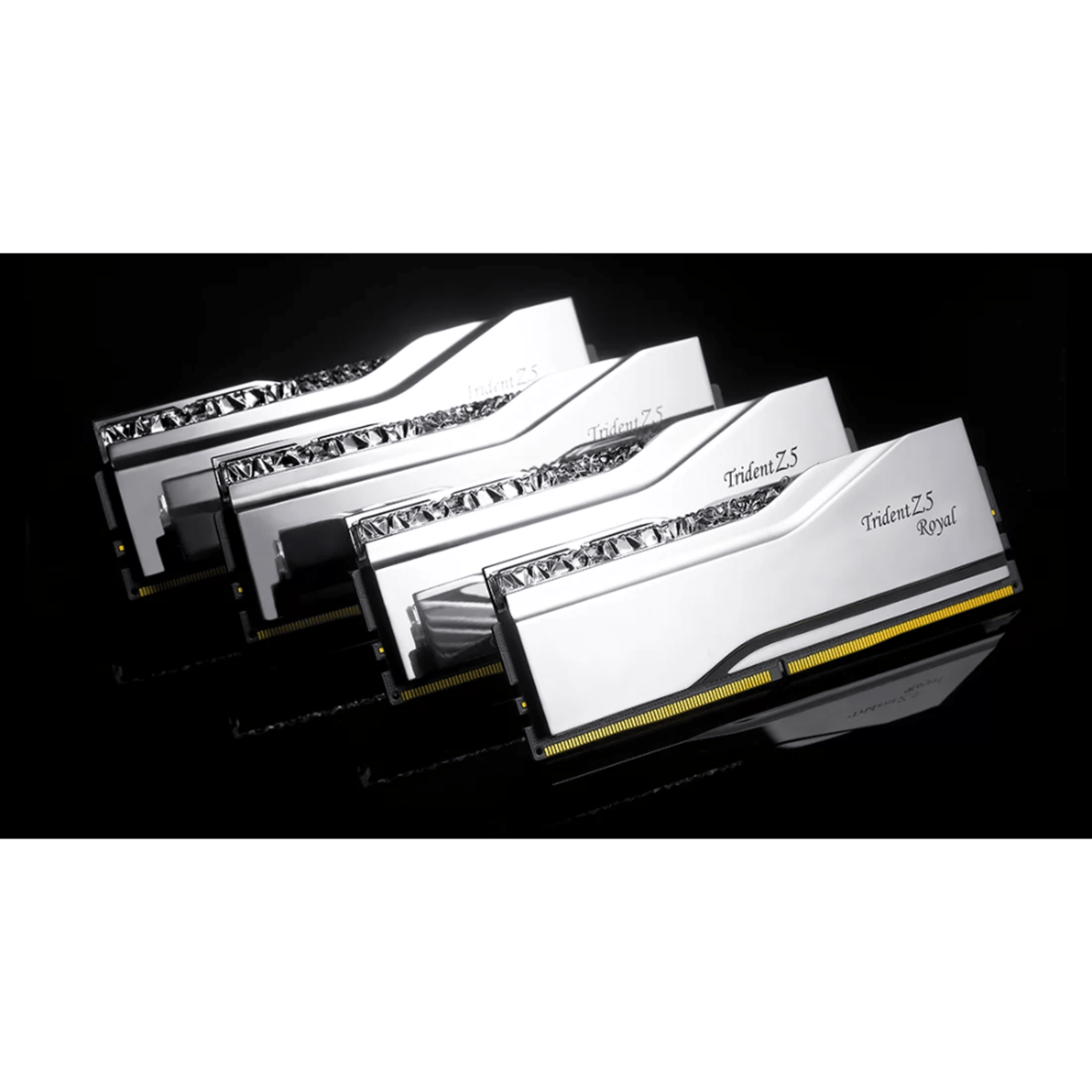 32GB (16x2) KIT 6400mhz TRIDENT Z5 ROYAL (INTEL) RGB SILVER - Main Image 32GB (16x2) KIT 6400mhz TRIDENT Z5 ROYAL (INTEL) RGB SILVER - Main Image