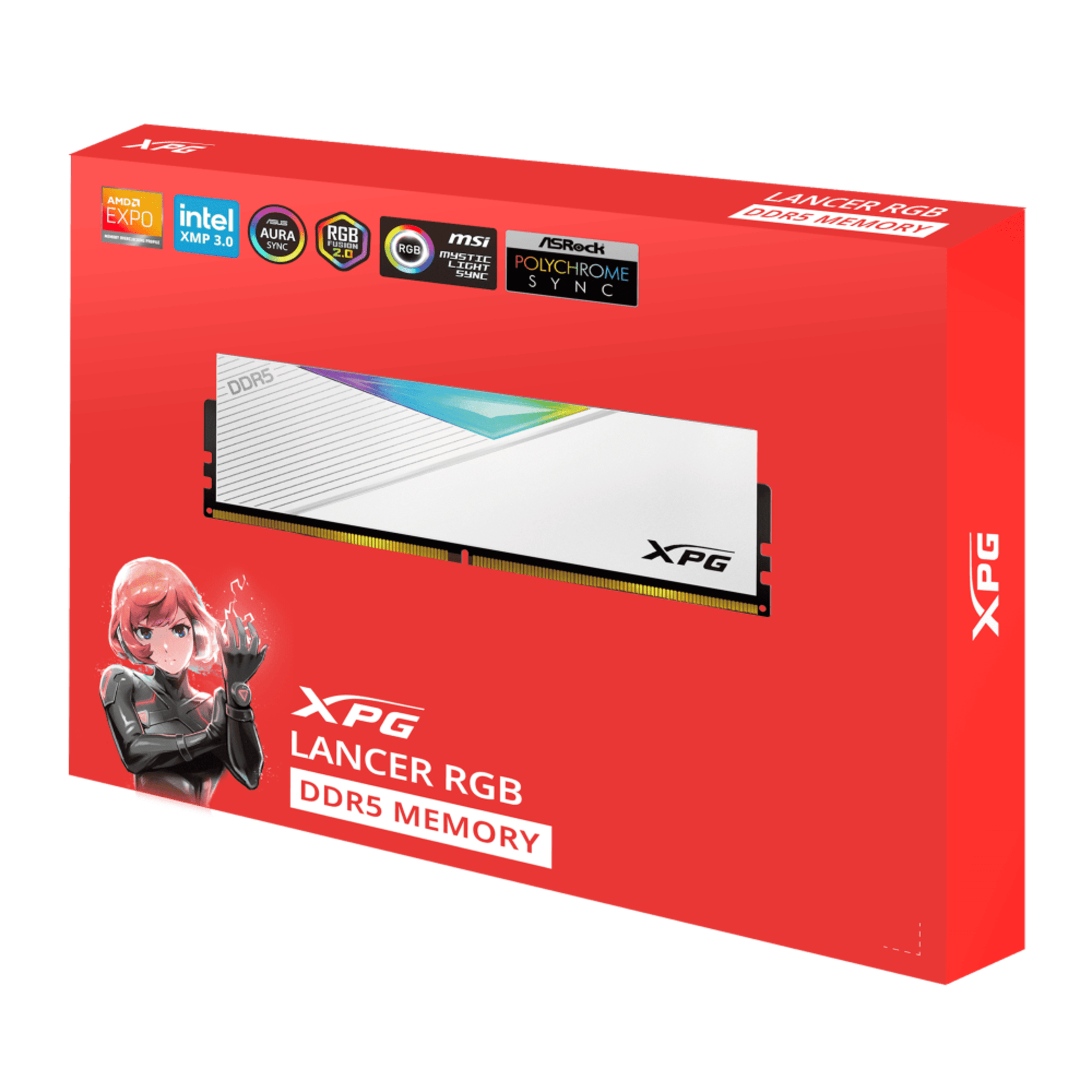XPG 64GB 6000MHz LANCER BLADE DDR5 DESKTOP RGB ( Dual Pack 32 x 2 ) (WHITE) (CL 30-40-40) 2 XPG 64GB 6000MHz LANCER BLADE DDR5 DESKTOP RGB ( Dual Pack 32 x 2 ) (WHITE) (CL 30-40-40) thumbnail 2