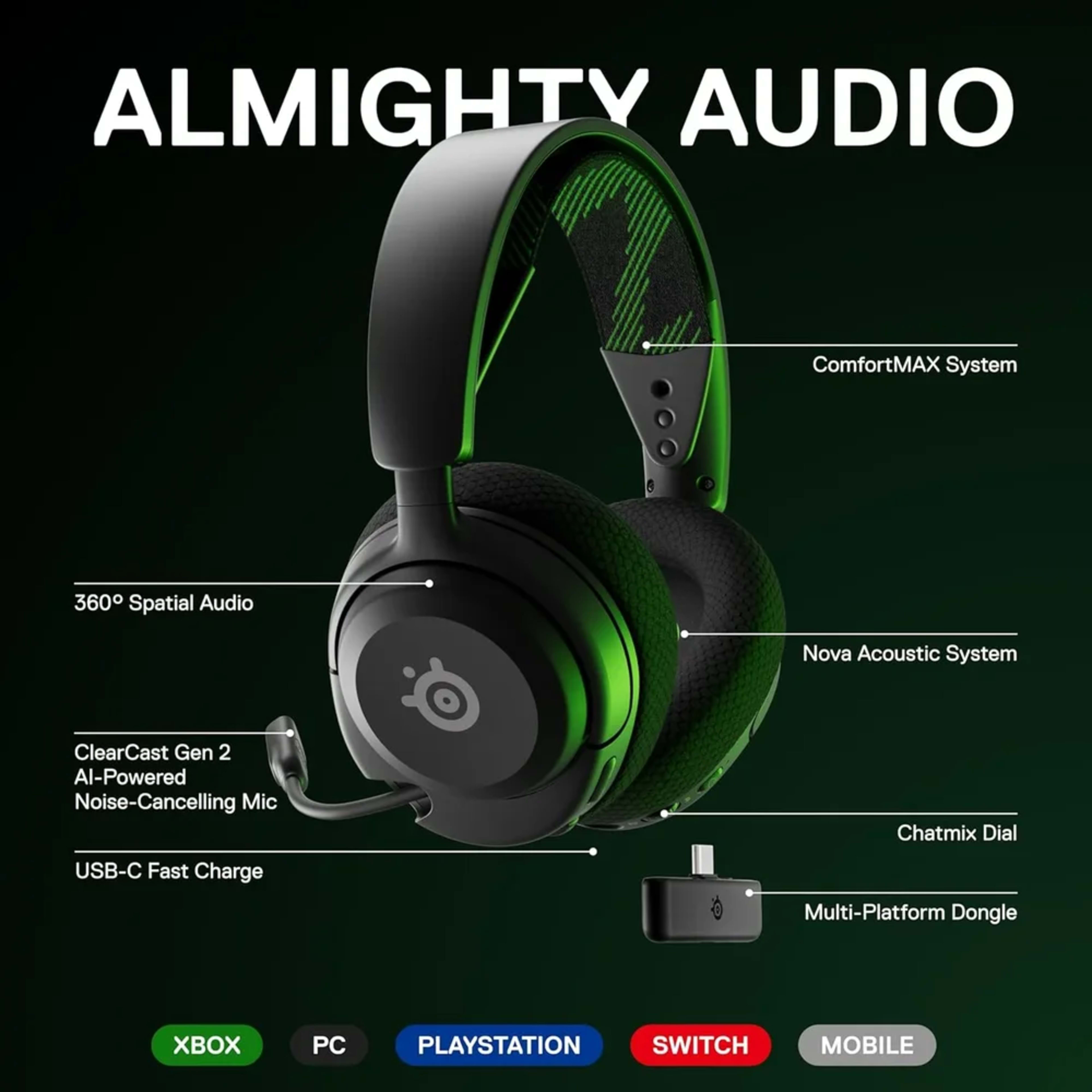 Arctis Nova 4X Wireless Headphone Black 2 Arctis Nova 4X Wireless Headphone Black thumbnail 2