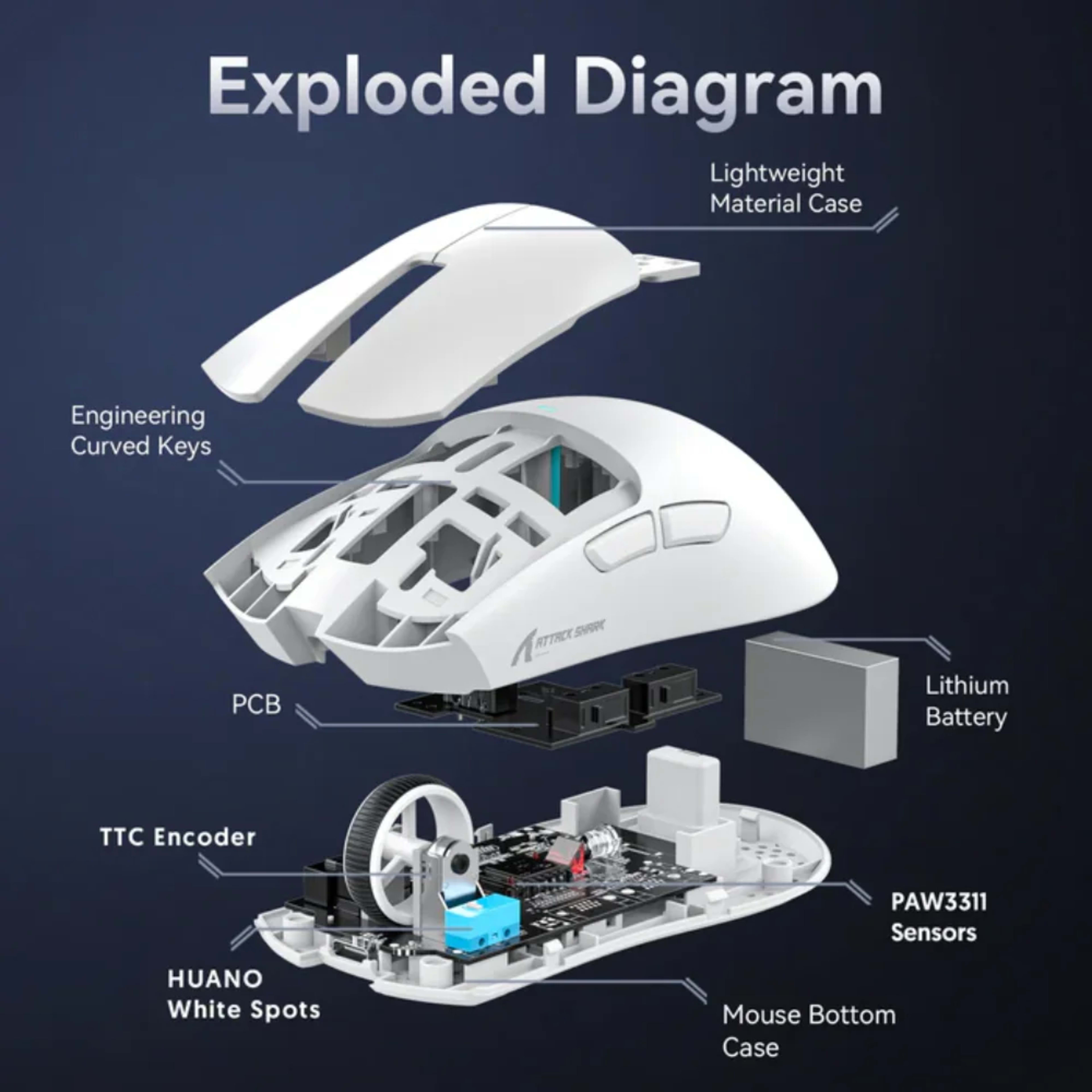 Attack Shark X11 SE Wireless Three Modes Gaming Mouse With Charging Dock Black 6 Attack Shark X11 SE Wireless Three Modes Gaming Mouse With Charging Dock Black thumbnail 6