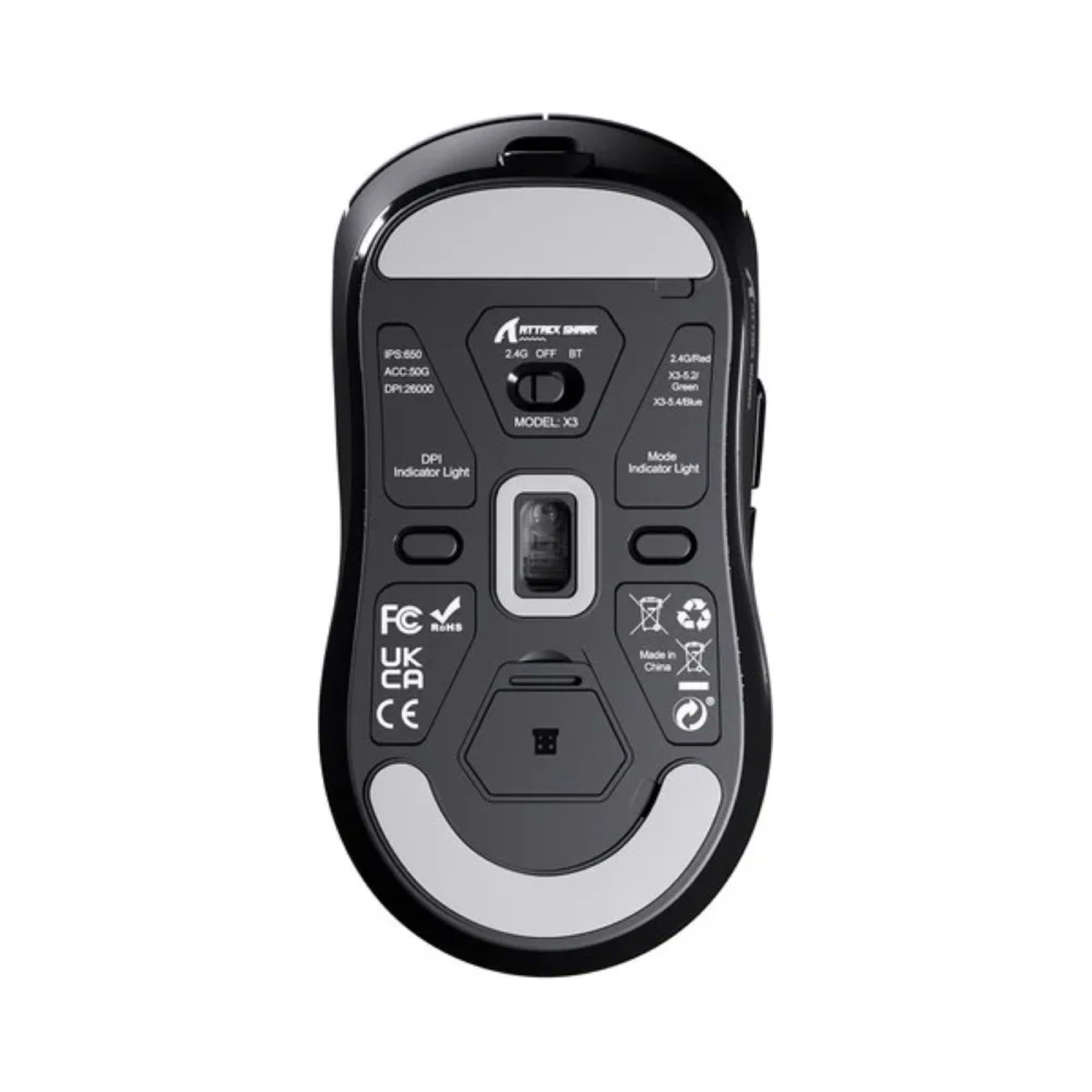Attack Shark X3 Wireless Gaming Mouse PAW3395 Superlight Black 2 Attack Shark X3 Wireless Gaming Mouse PAW3395 Superlight Black thumbnail 2