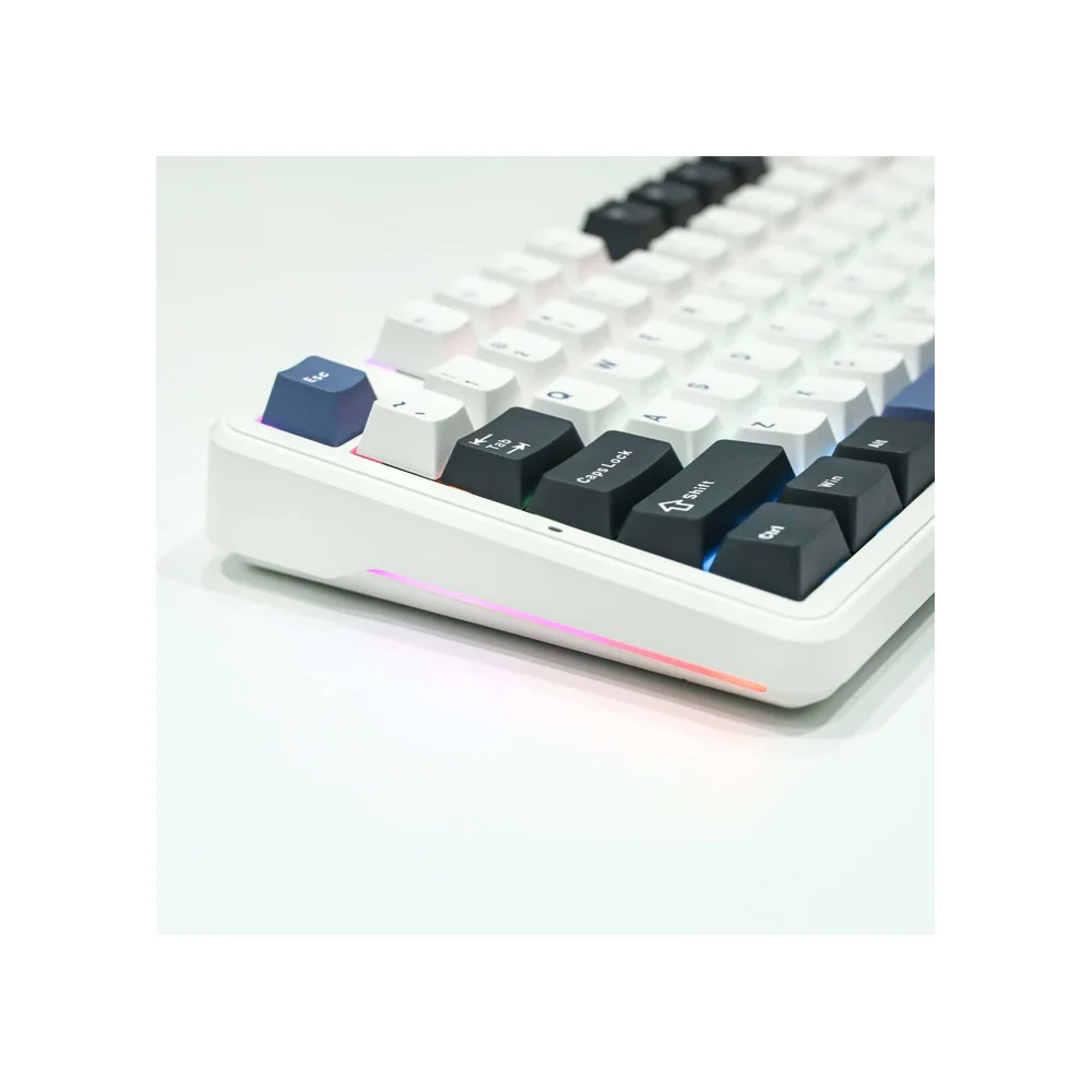 AULA F87 Pro White+Gray+Blue Graywood V4 Switch 80% RGB Wireless Mechanical thumbnail 3